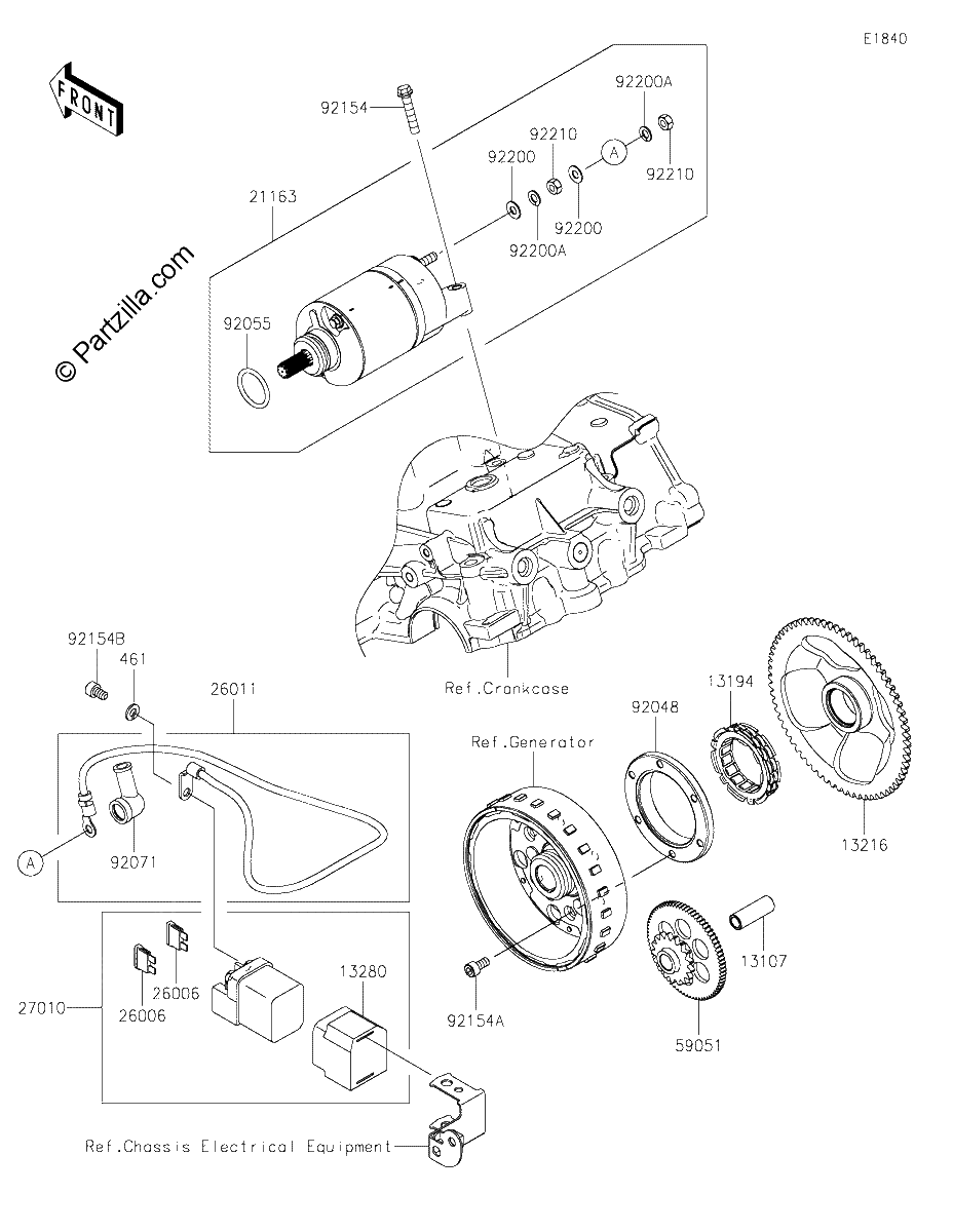 Diagrama de STARTER MOTOR