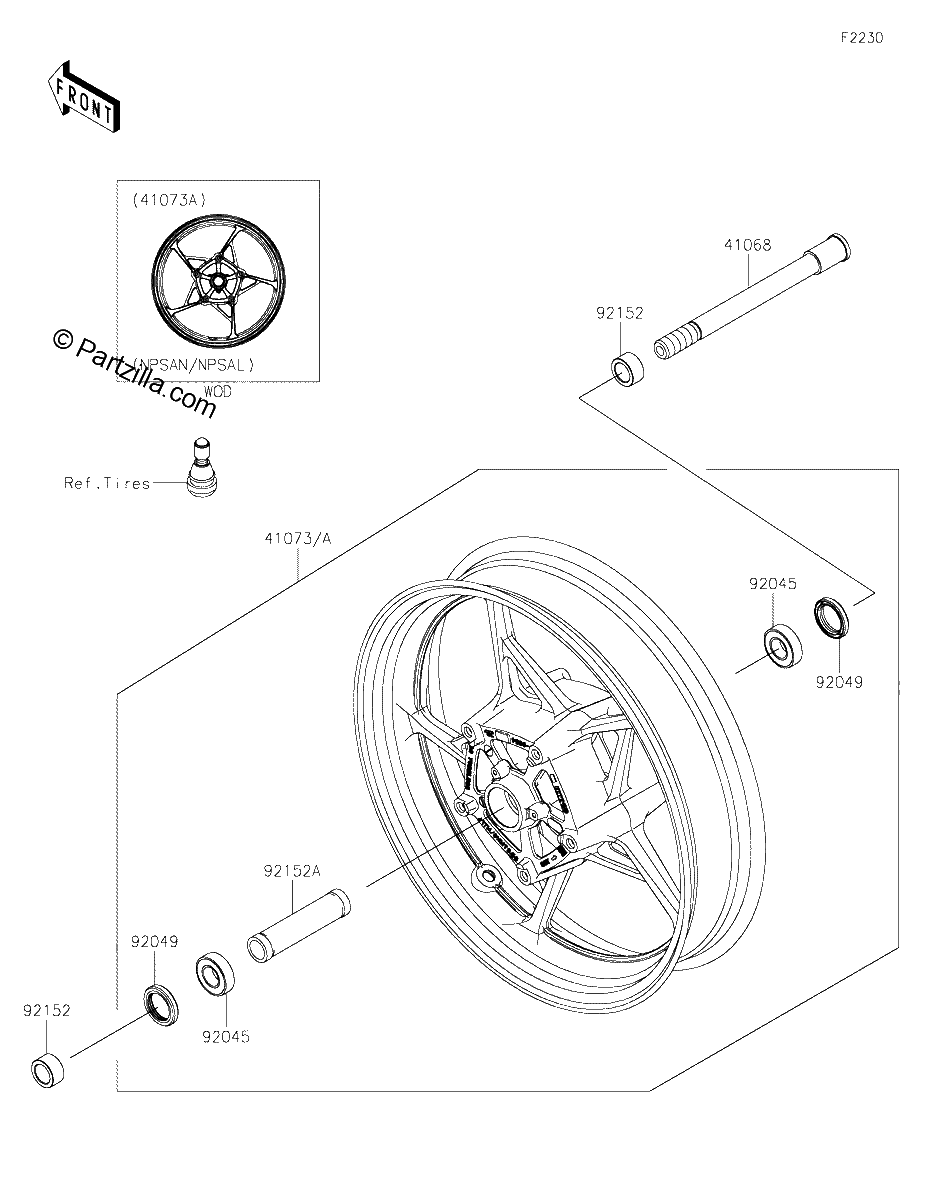 Diagrama de FRONT WHEEL