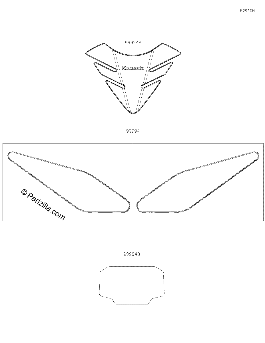 Diagrama de ACCESSORY TANK PADS AND METER FILM