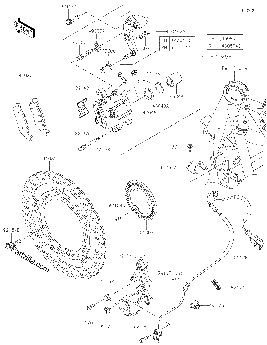 Diagrama de FRONT BRAKE
