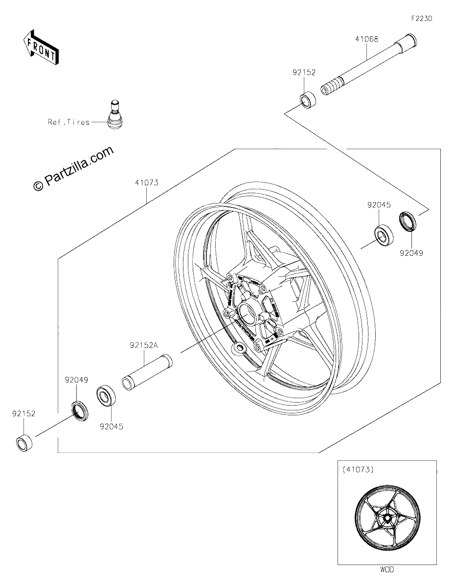 Diagrama de FRONT WHEEL