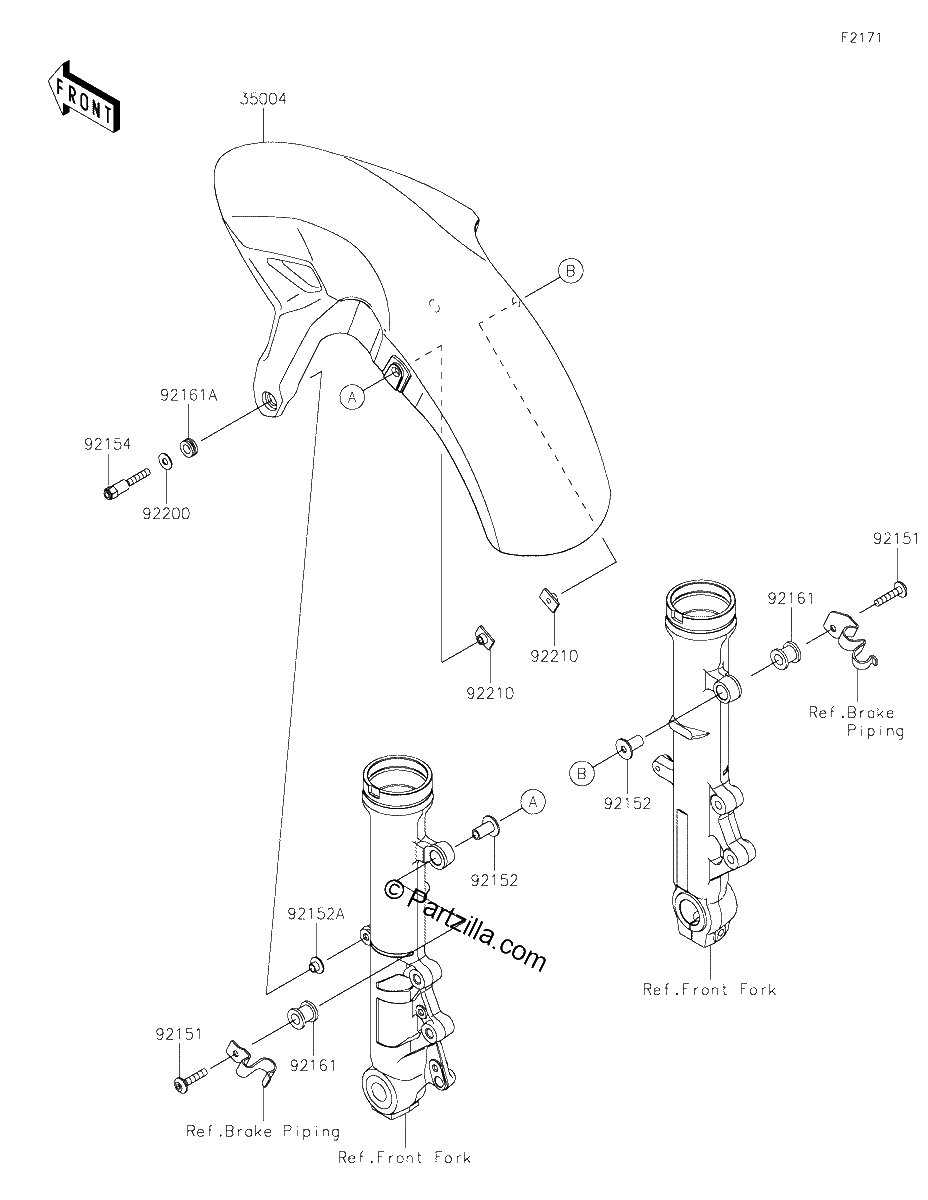 Diagrama de FRONT FENDER S