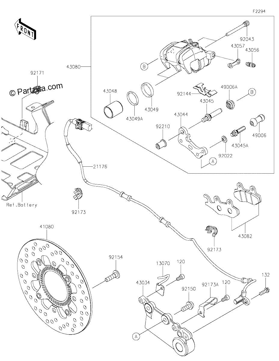 Diagrama de REAR BRAKE