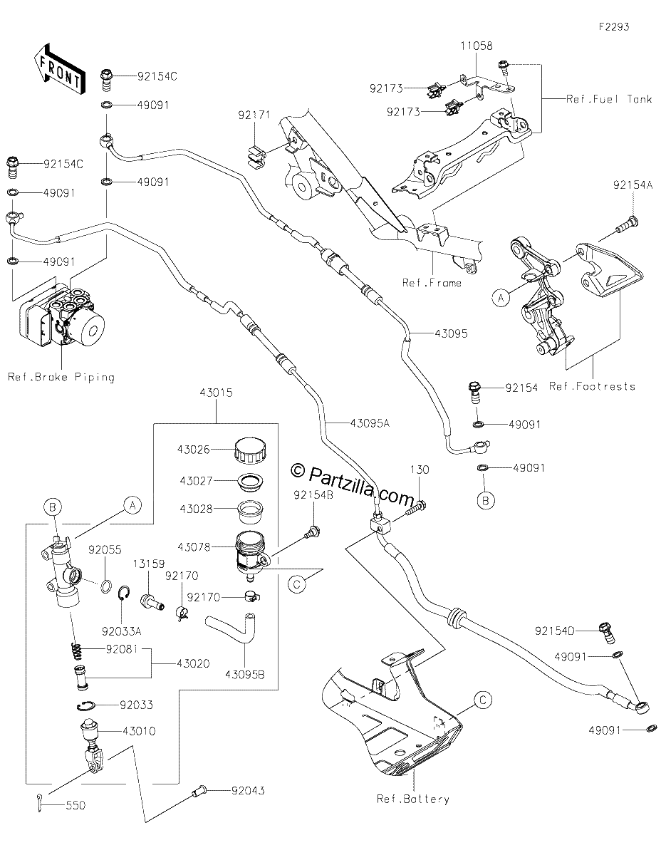 Diagrama de REAR MASTER CYLINDER