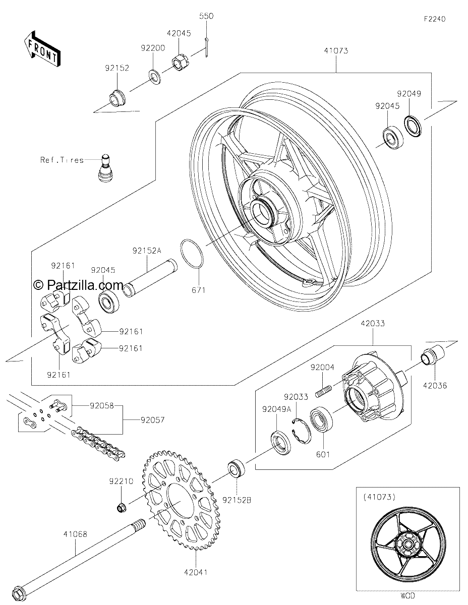 Diagrama de REAR WHEEL CHAIN