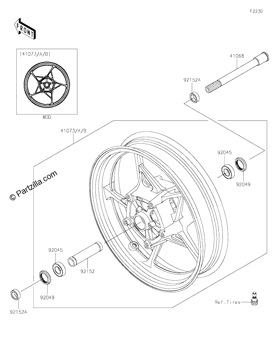 Diagrama de FRONT WHEEL