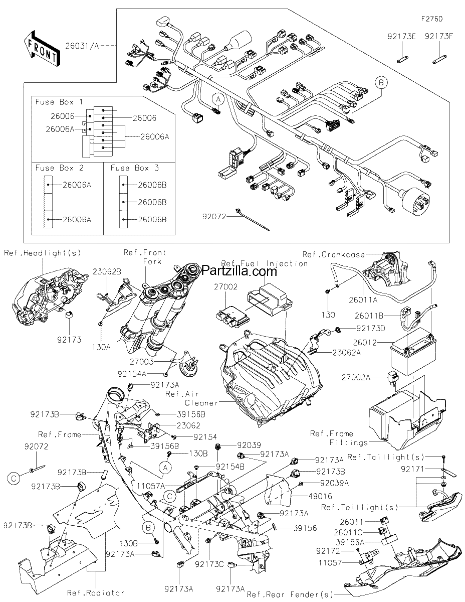 Diagrama de CHASSIS ELECTRICAL EQUIPMENT