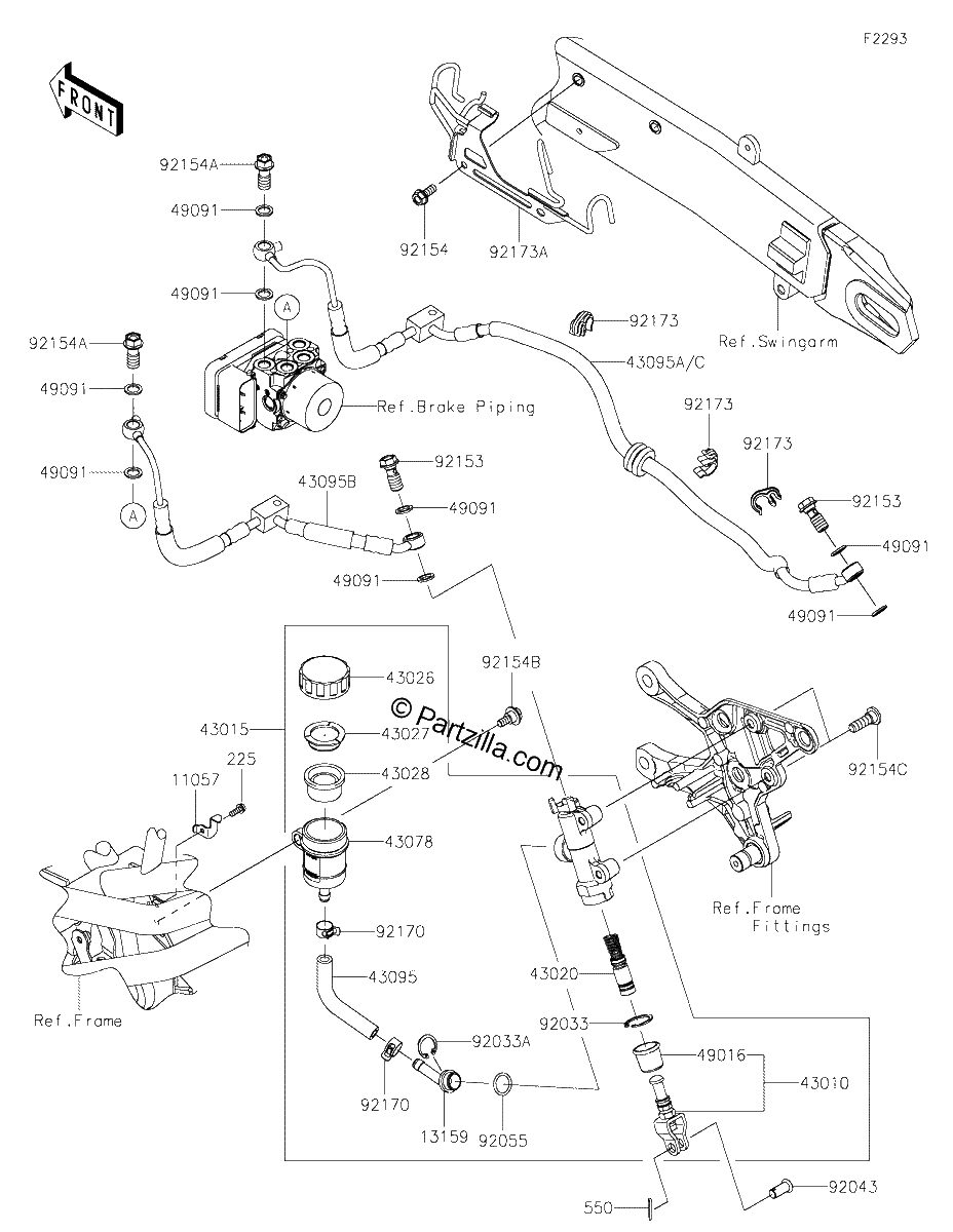 Diagrama de REAR MASTER CYLINDER