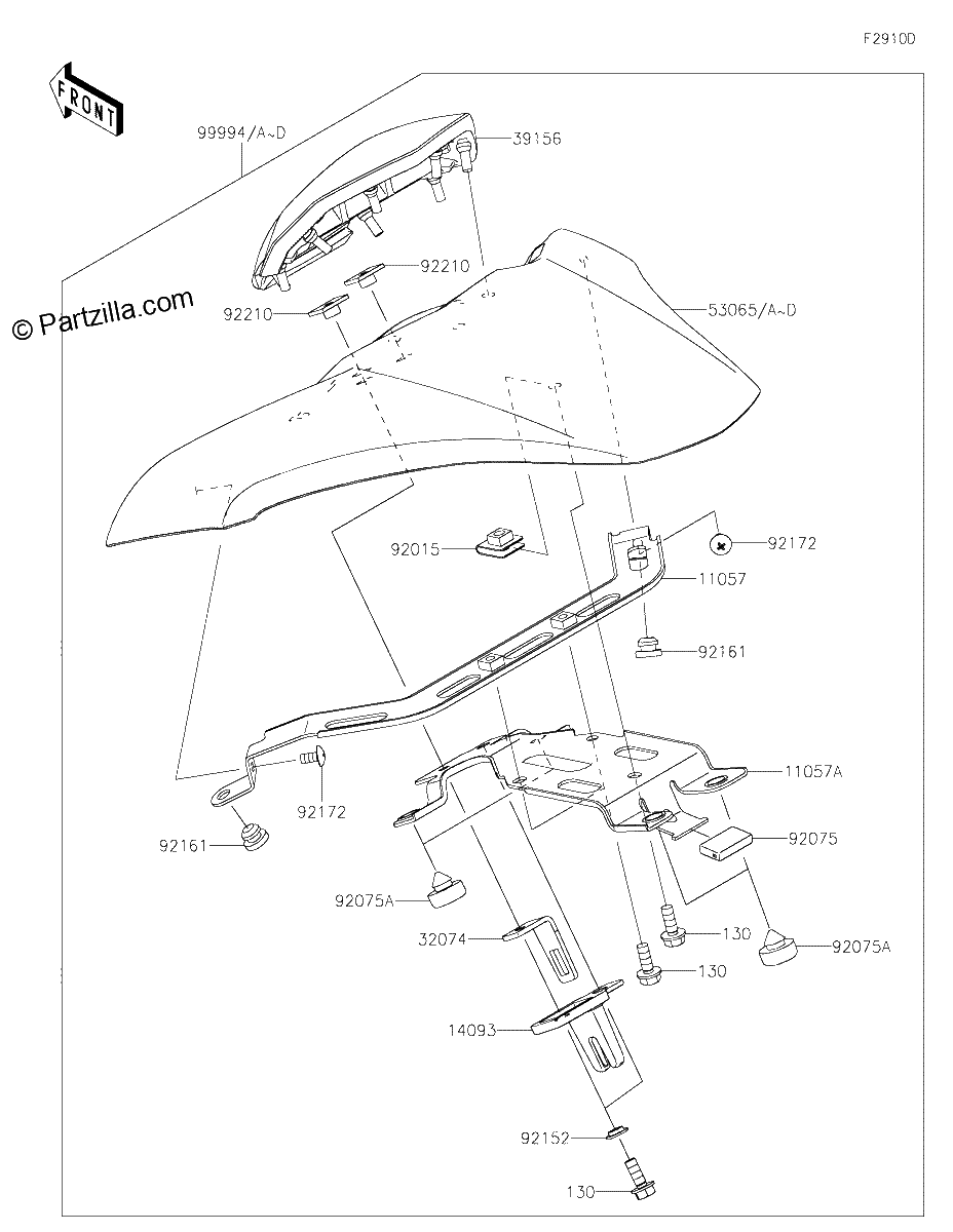 Diagrama de ACCESSORY PILLION SEAT COVER