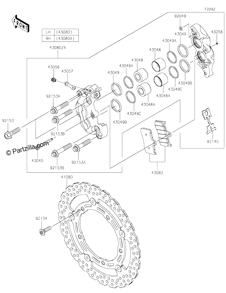 Diagrama de FRONT BRAKE