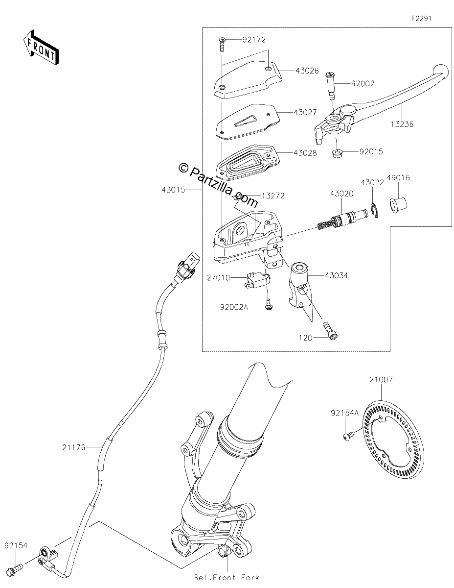 Diagrama de FRONT MASTER CYLINDER