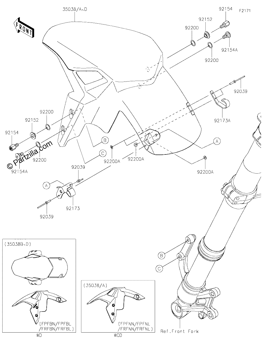 Diagrama de FRONT FENDER S