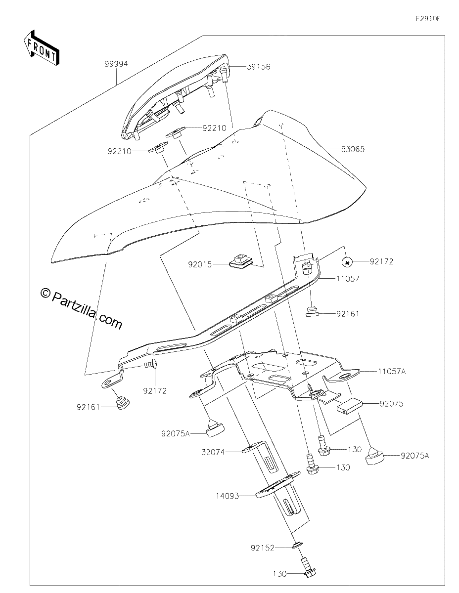 Diagrama de ACCESSORY PILLION SEAT COVER