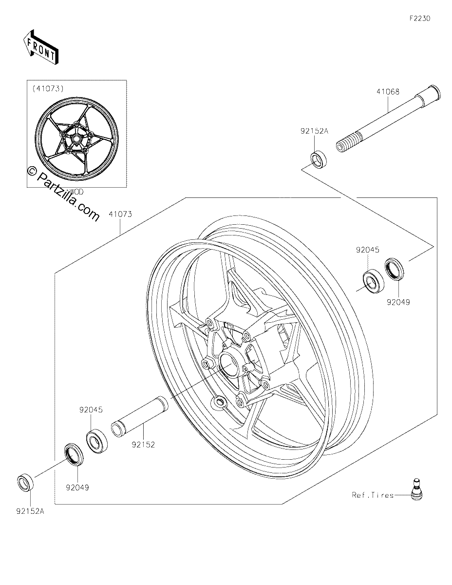 Diagrama de FRONT WHEEL