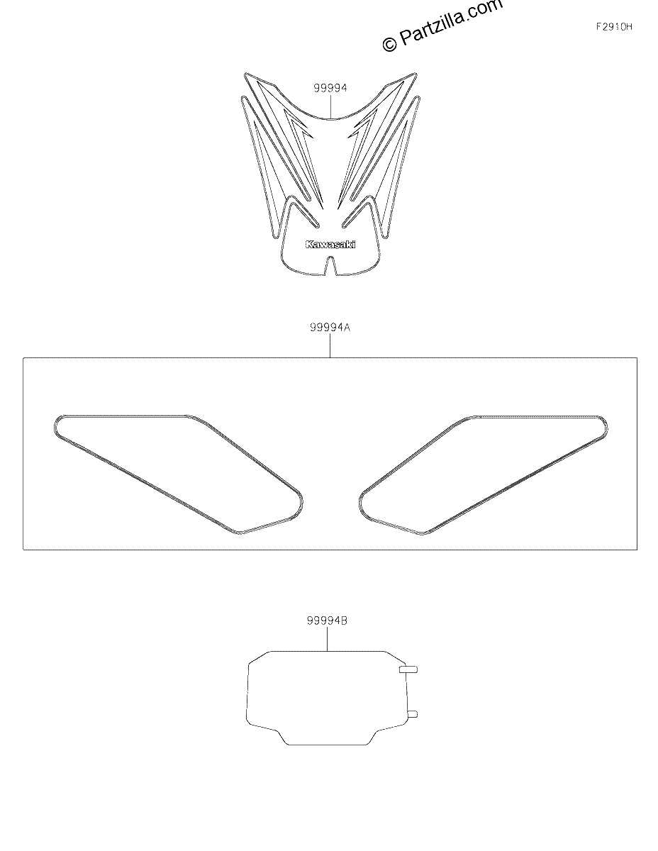 Diagrama de ACCESSORY TANK PADS AND METER FILM