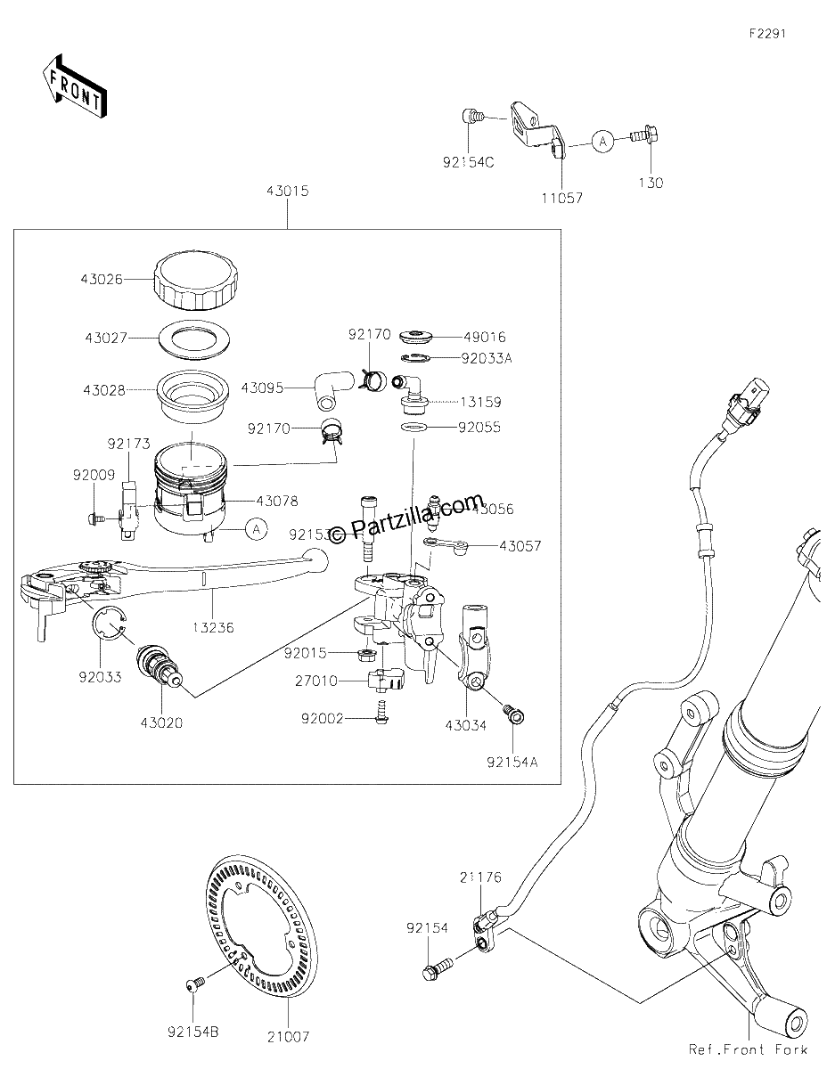Diagrama de FRONT MASTER CYLINDER