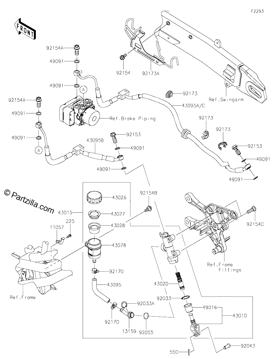 Diagrama de REAR MASTER CYLINDER