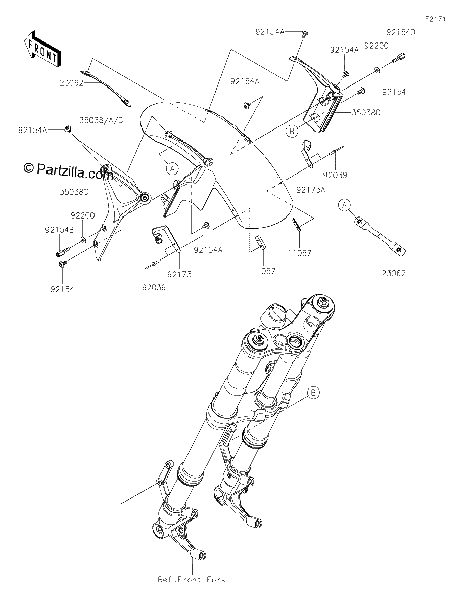 Diagrama de FRONT FENDER S