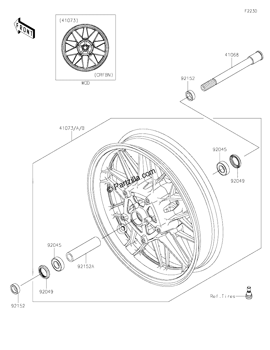 Diagrama de FRONT WHEEL