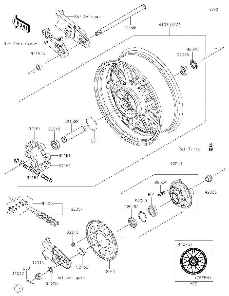 Diagrama de REAR WHEEL CHAIN