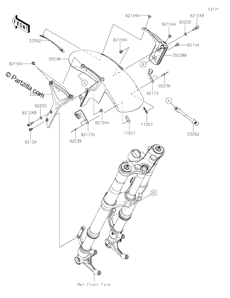Diagrama de FRONT FENDER S
