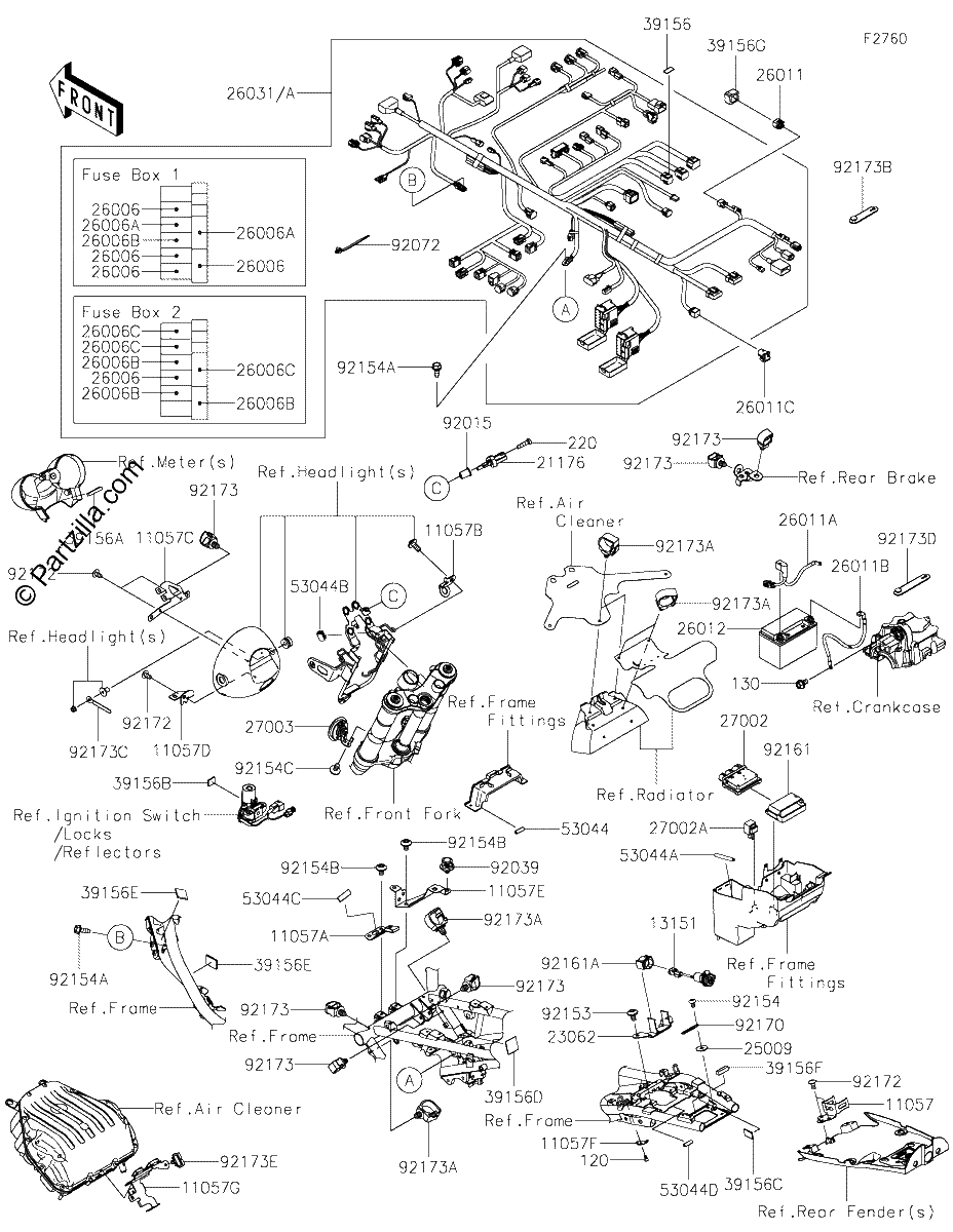 Diagrama de CHASSIS ELECTRICAL EQUIPMENT