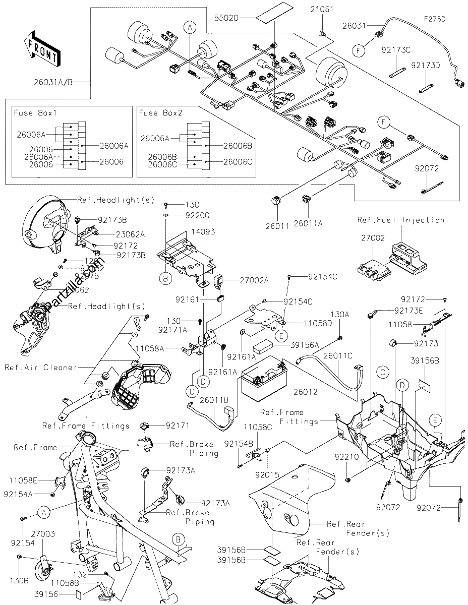 Diagrama de CHASSIS ELECTRICAL EQUIPMENT