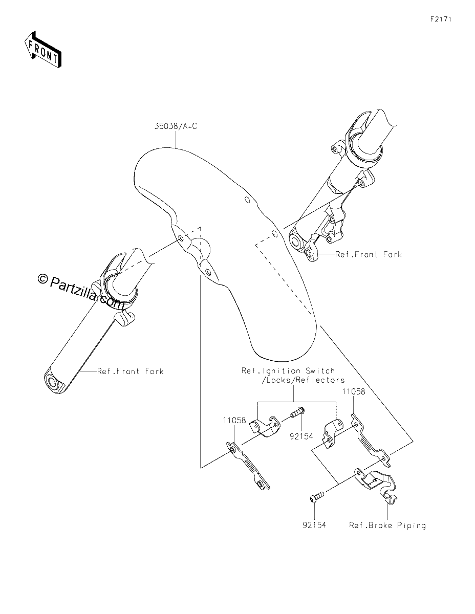 Diagrama de FRONT FENDER S