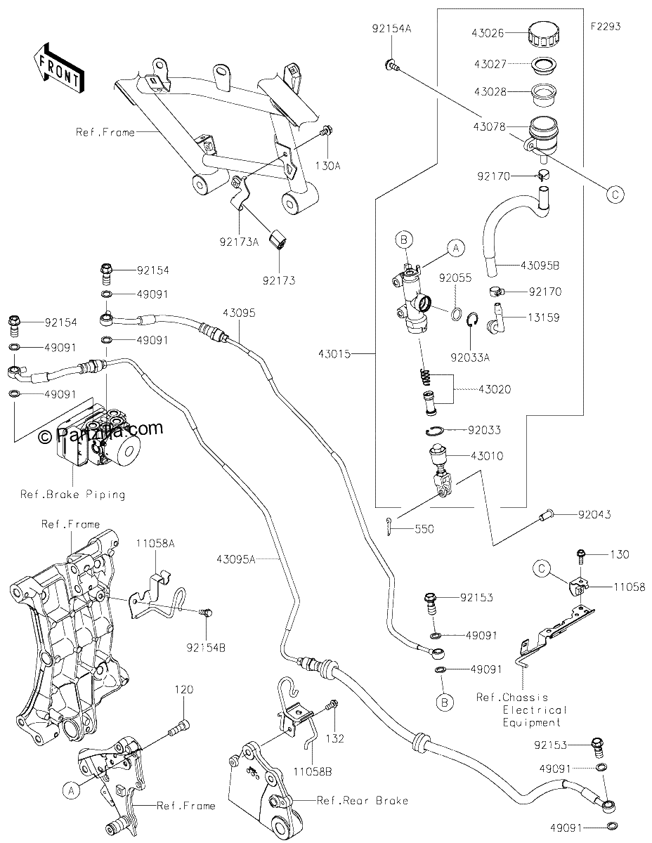 Diagrama de REAR MASTER CYLINDER