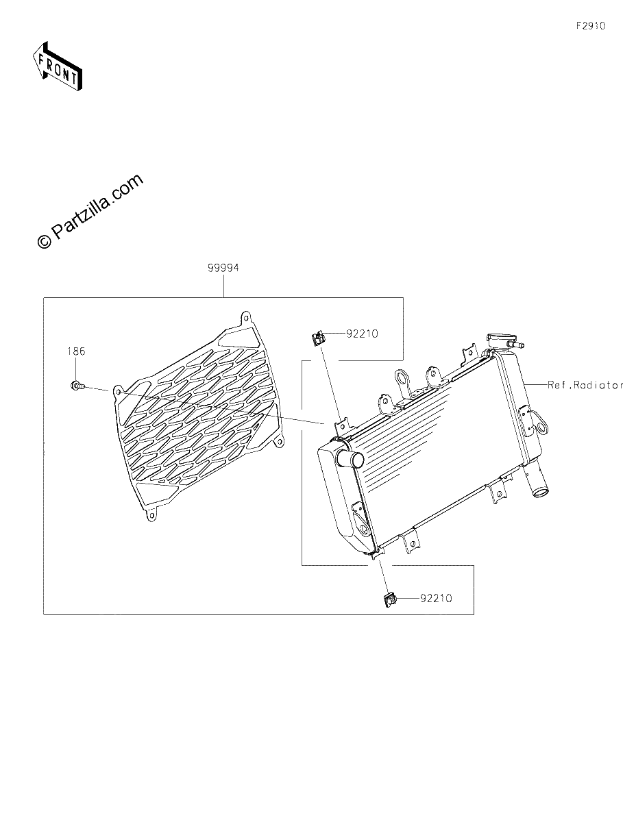 Diagrama de ACCESSORY RADIATOR SCREEN