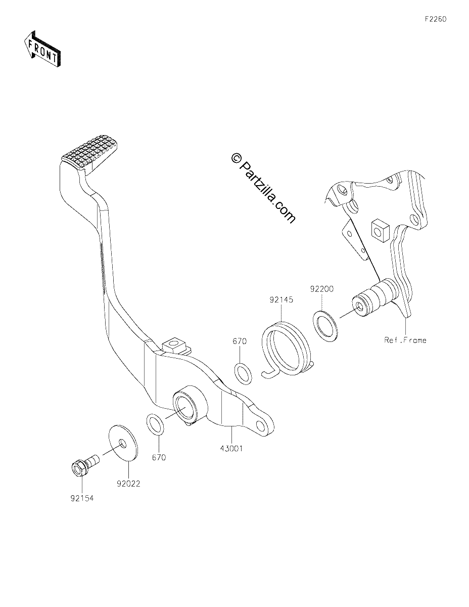 Diagrama de BRAKE PEDAL TORQUE LINK