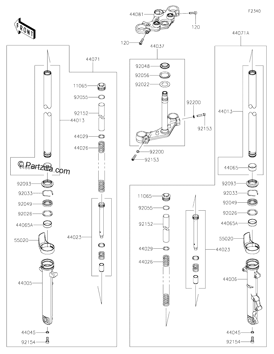 Diagrama de FRONT FORK