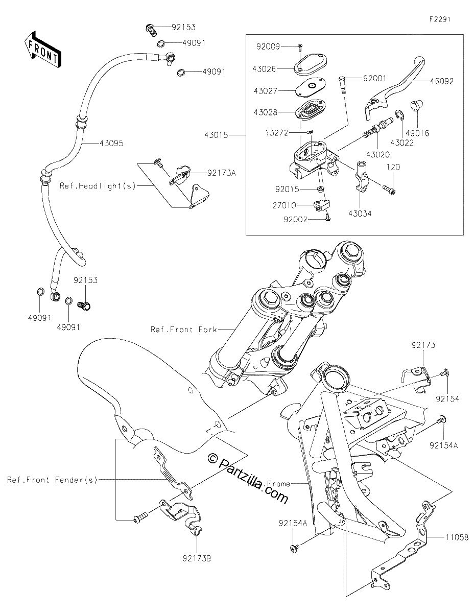 Diagrama de FRONT MASTER CYLINDER