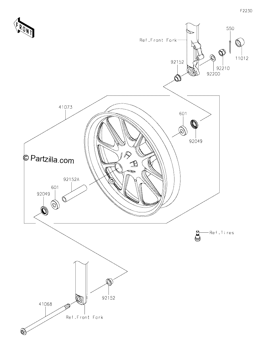 Diagrama de FRONT WHEEL
