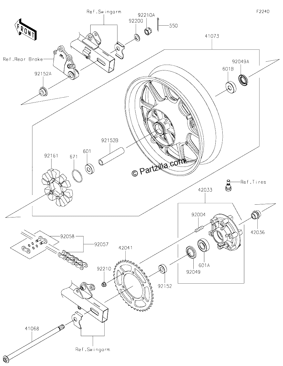 Diagrama de REAR WHEEL CHAIN