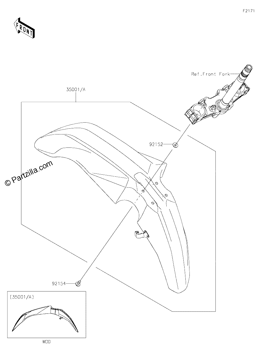 Diagrama de FRONT FENDER S
