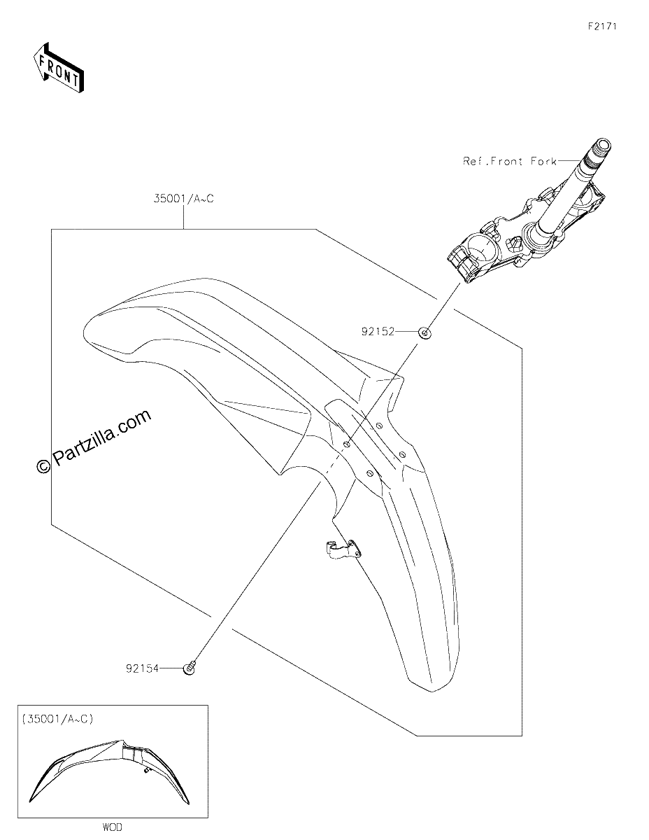Diagrama de FRONT FENDER S