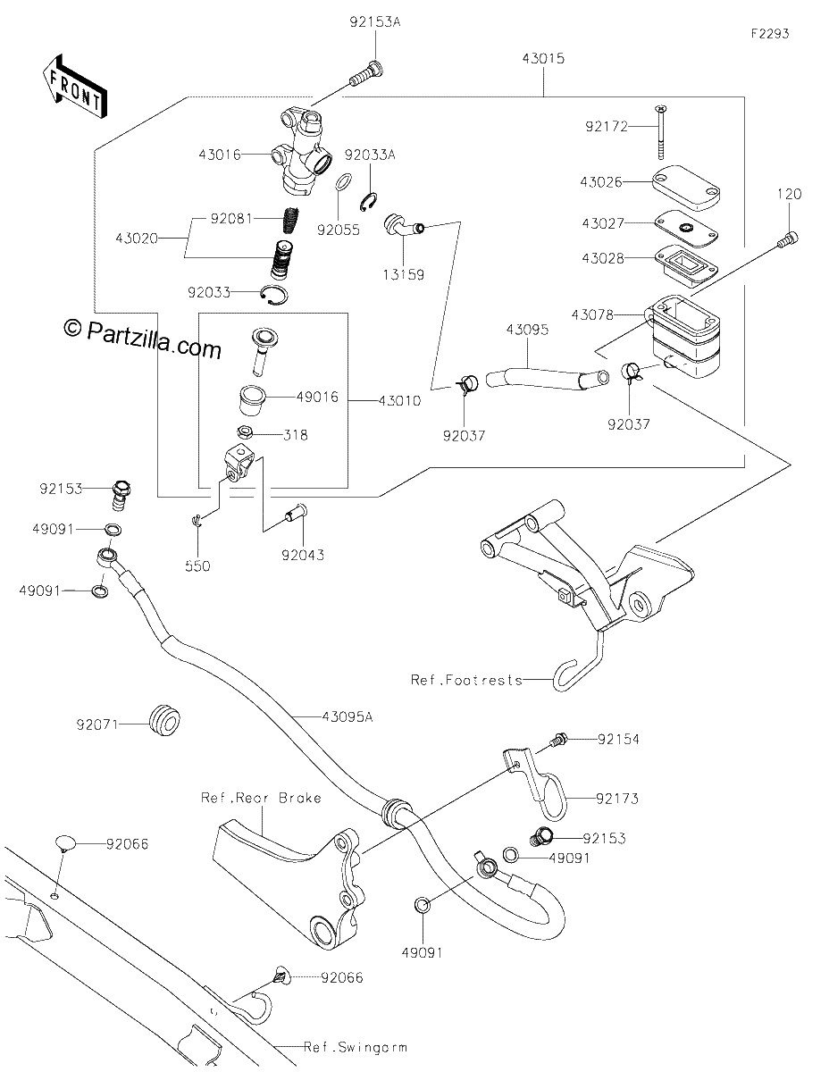 Diagrama de REAR MASTER CYLINDER