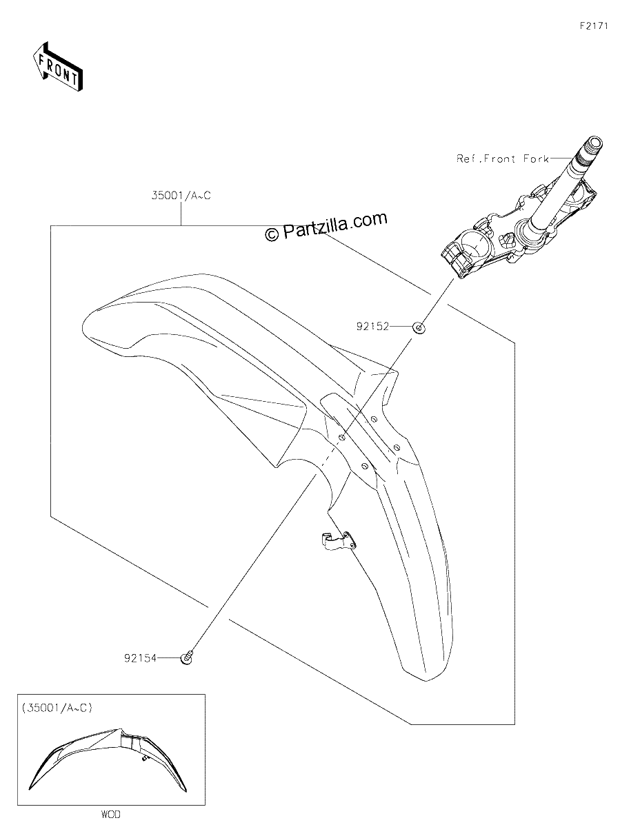 Diagrama de FRONT FENDER S