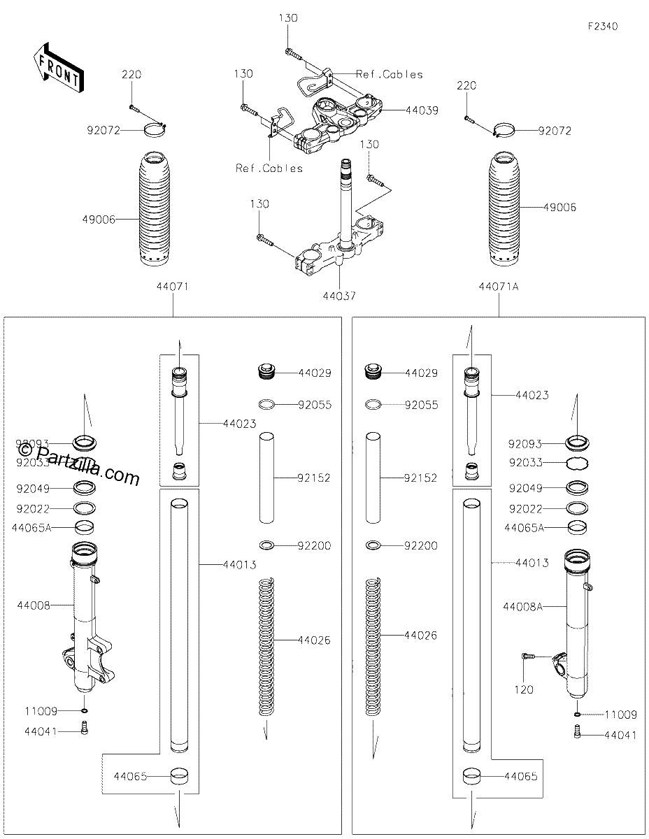 Diagrama de FRONT FORK