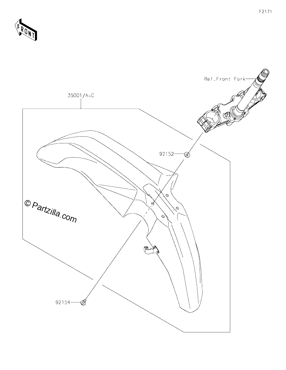 Diagrama de FRONT FENDER S