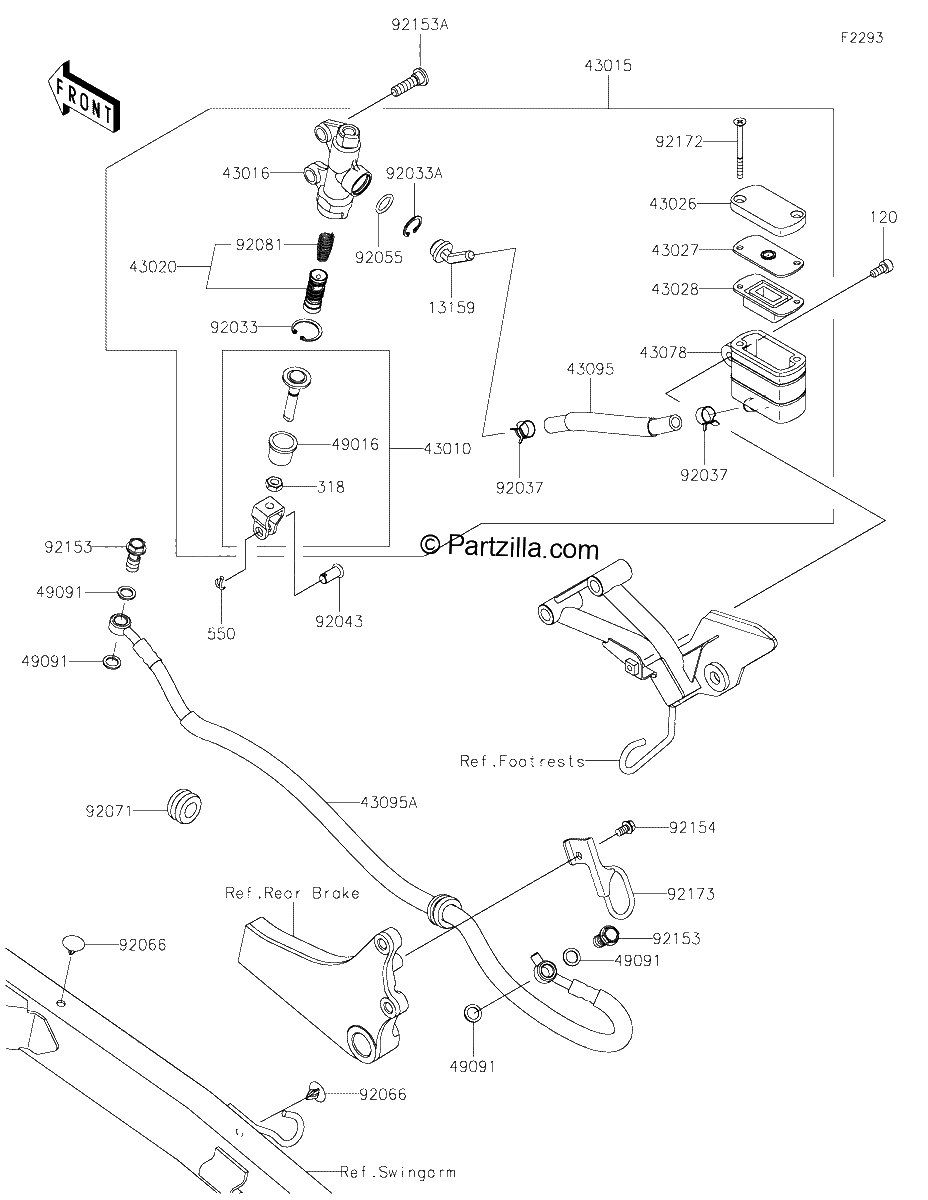 Diagrama de REAR MASTER CYLINDER
