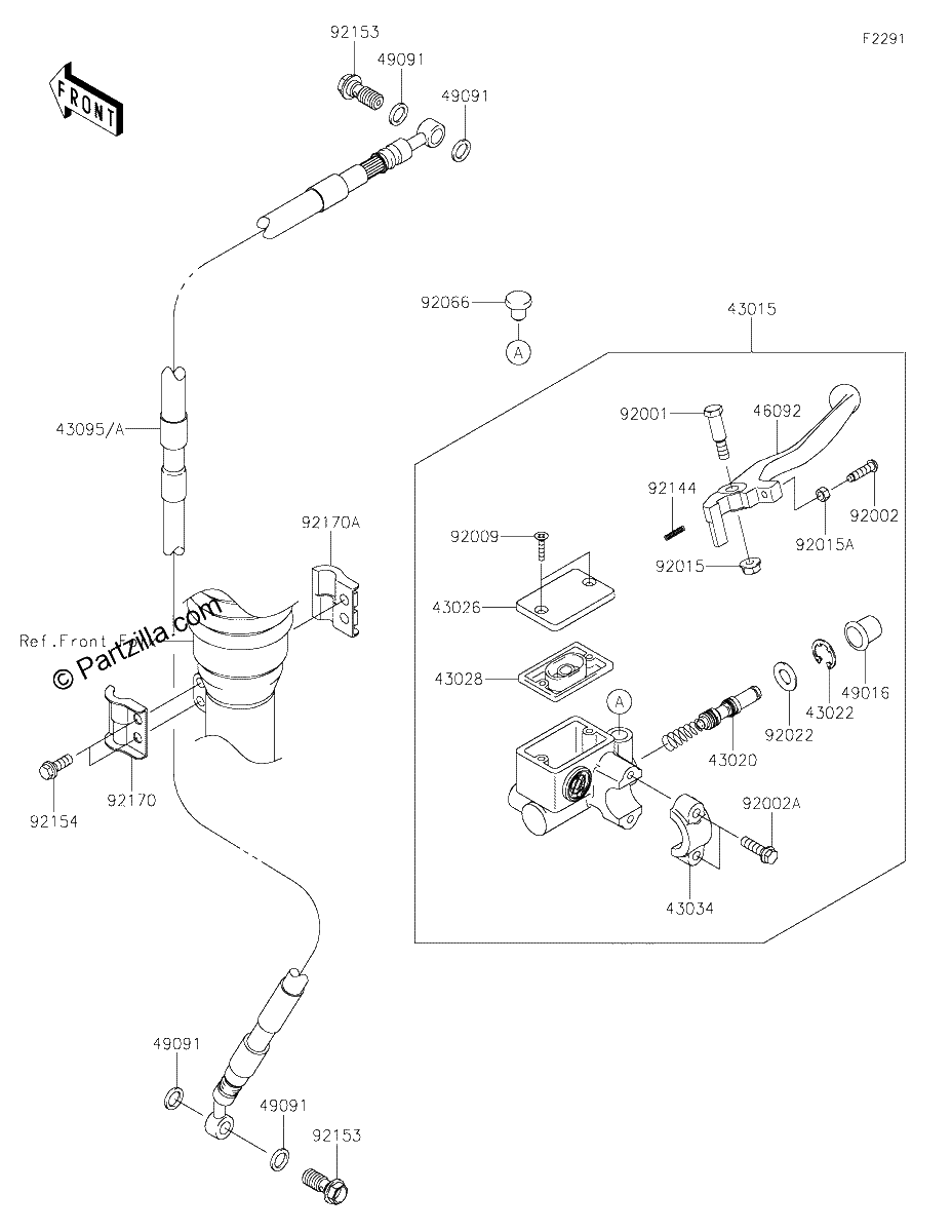 Diagrama de FRONT MASTER CYLINDER