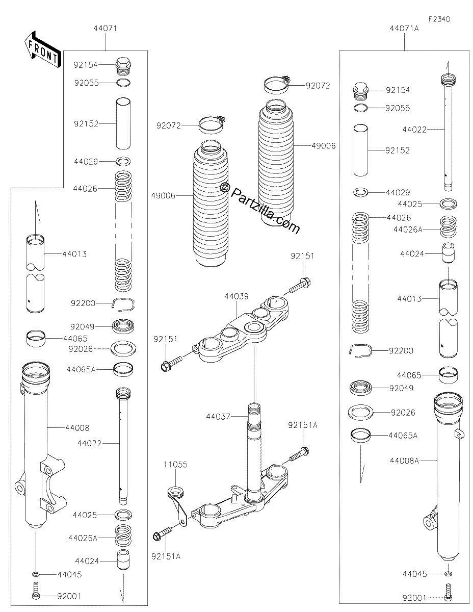 Diagrama de FRONT FORK