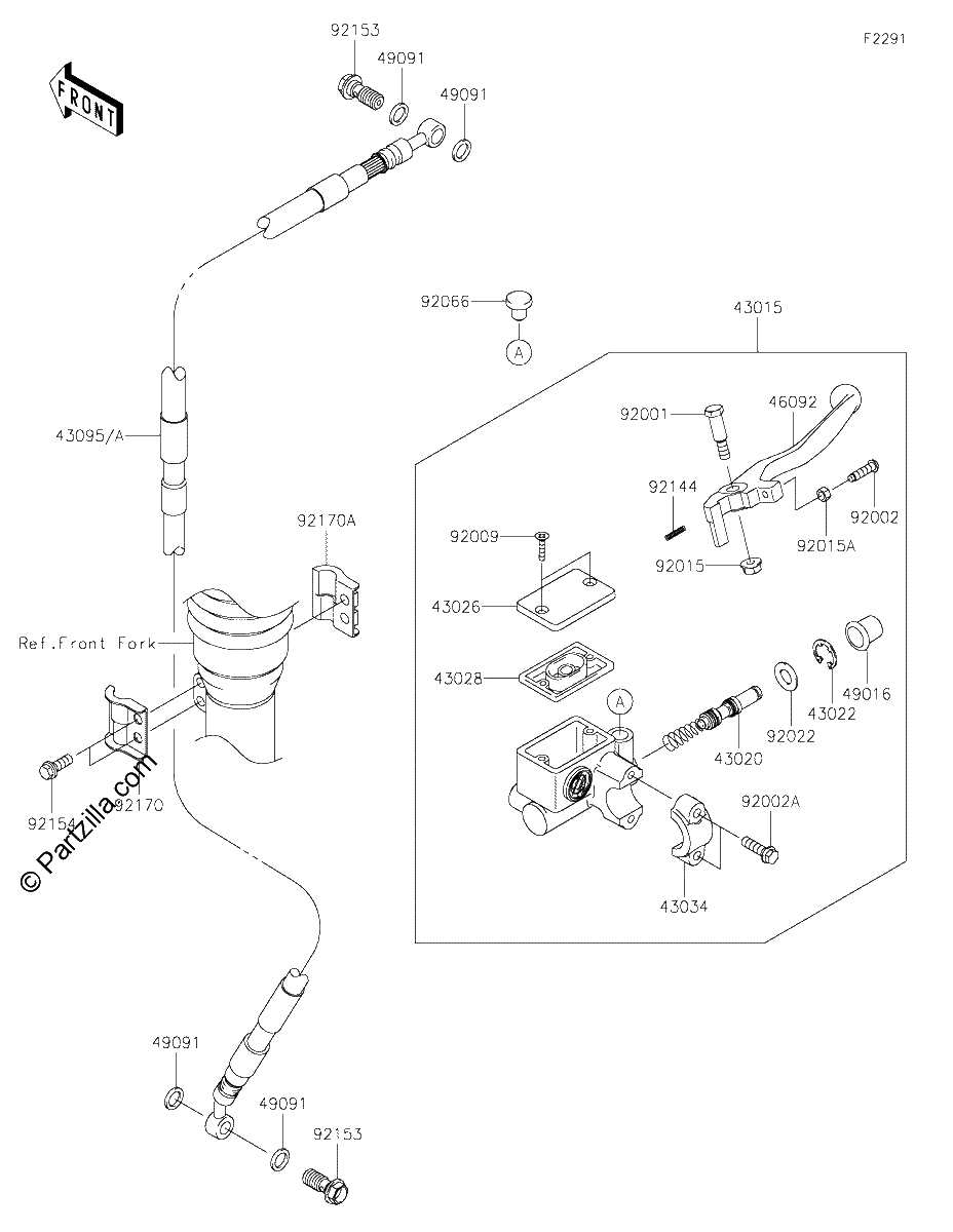 Diagrama de FRONT MASTER CYLINDER