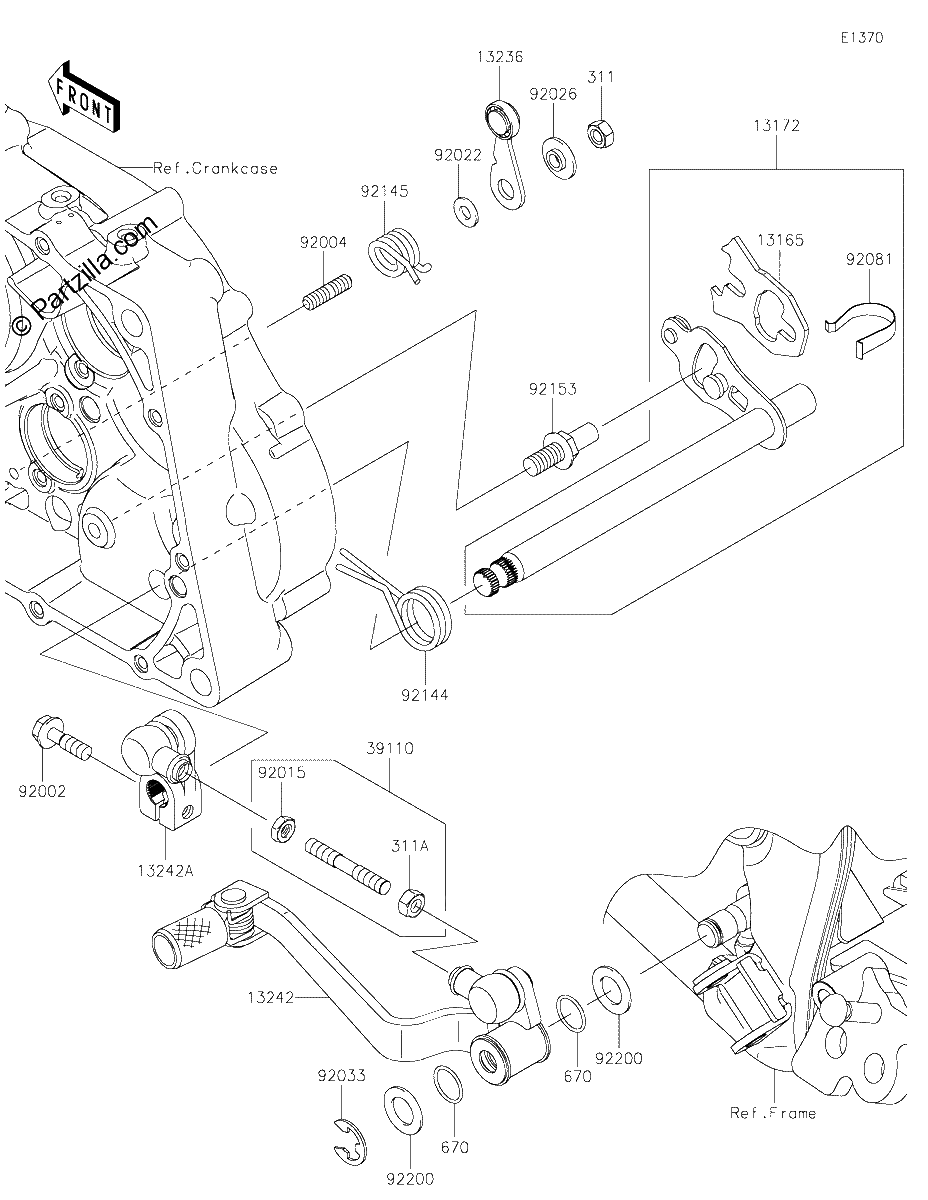 Diagrama de GEAR CHANGE MECHANISM