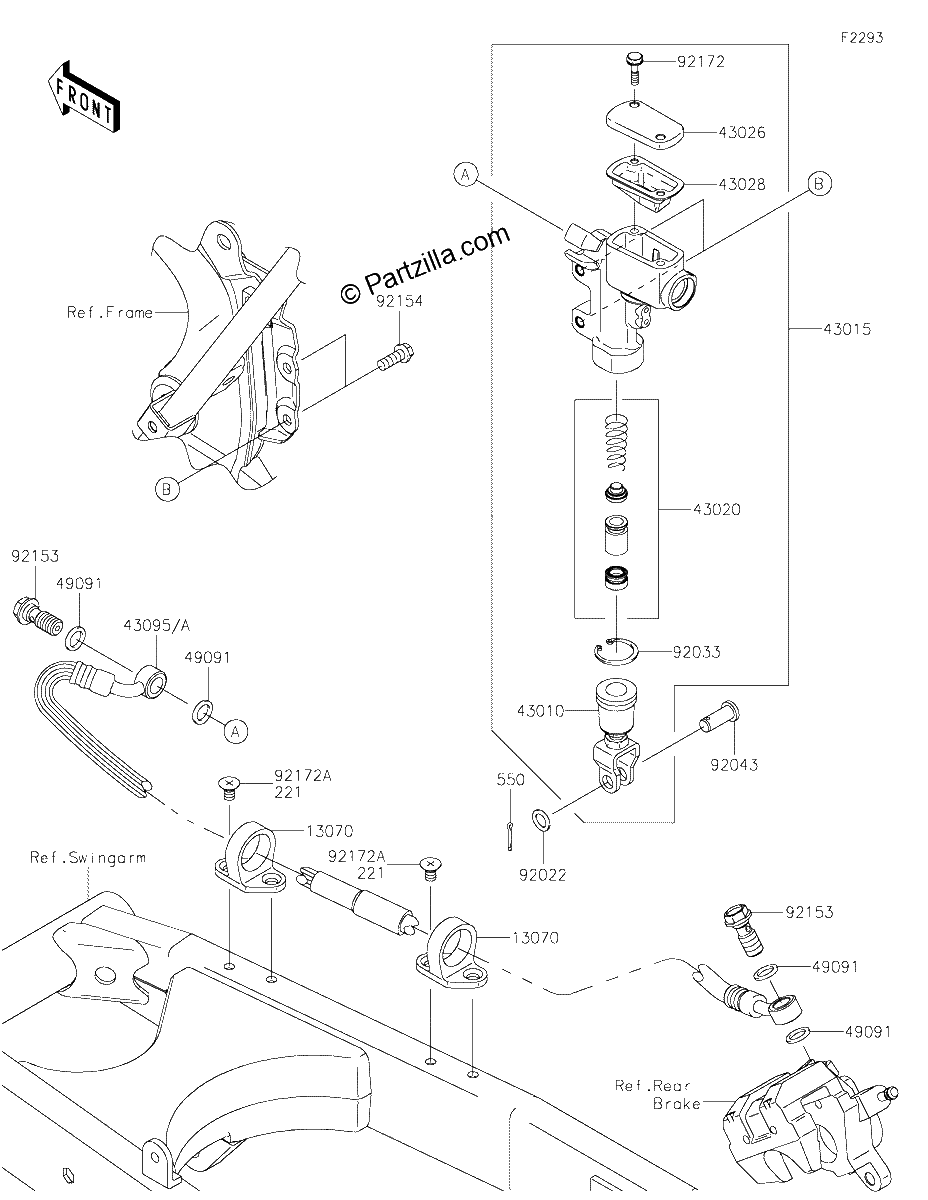 Diagrama de REAR MASTER CYLINDER