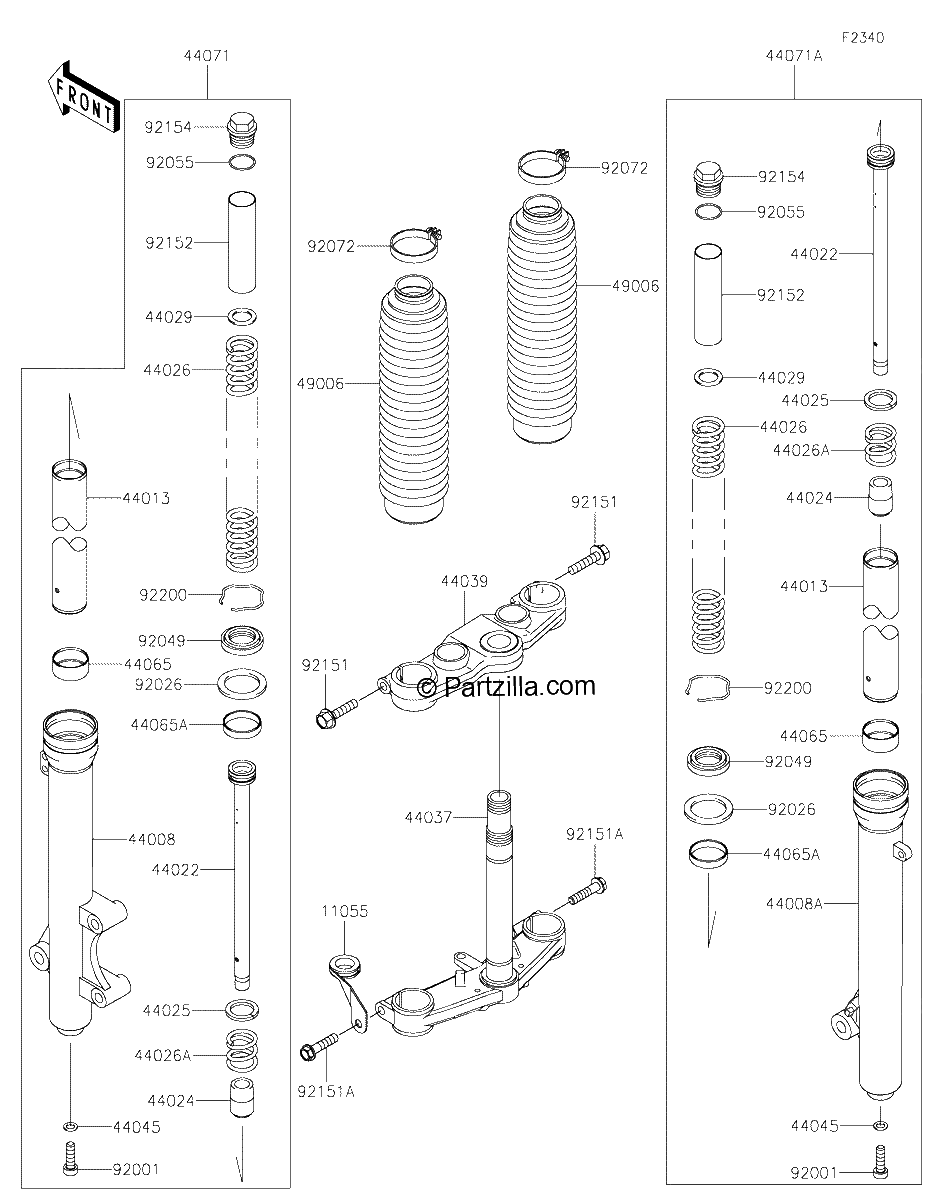 Diagrama de FRONT FORK