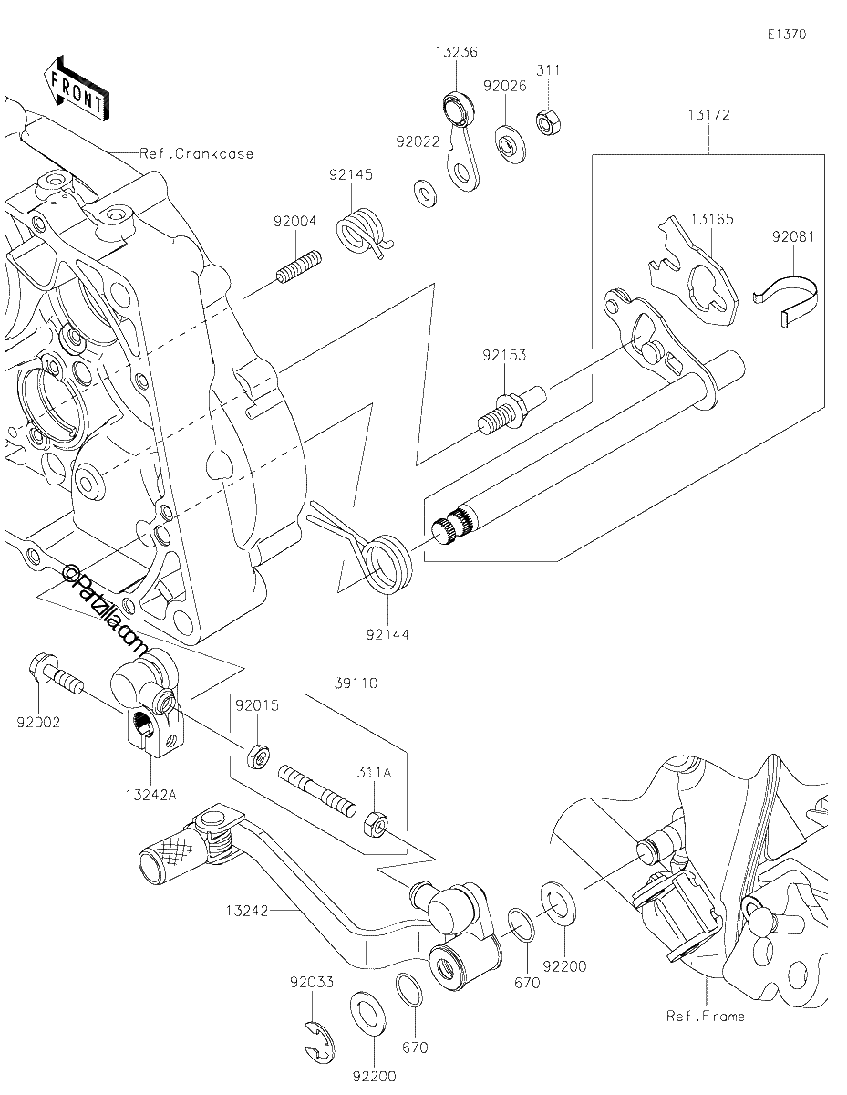 Diagrama de GEAR CHANGE MECHANISM