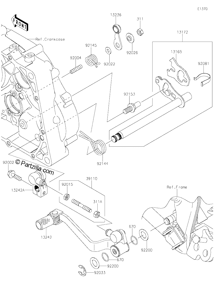 Diagrama de GEAR CHANGE MECHANISM